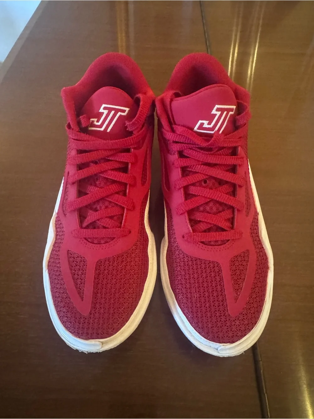 Jordan Tatum 1 Maroon/Red Basketball Sneakers with White Accents Size US 8.5